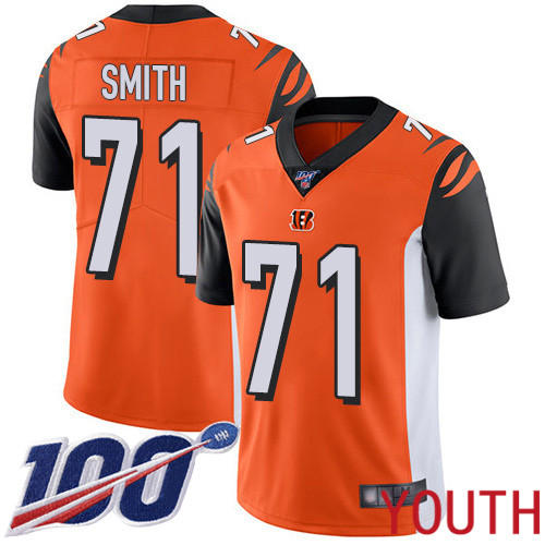 Cincinnati Bengals Limited Orange Youth Andre Smith Alternate Jersey NFL Footballl 71 100th Season Vapor Untouchable
